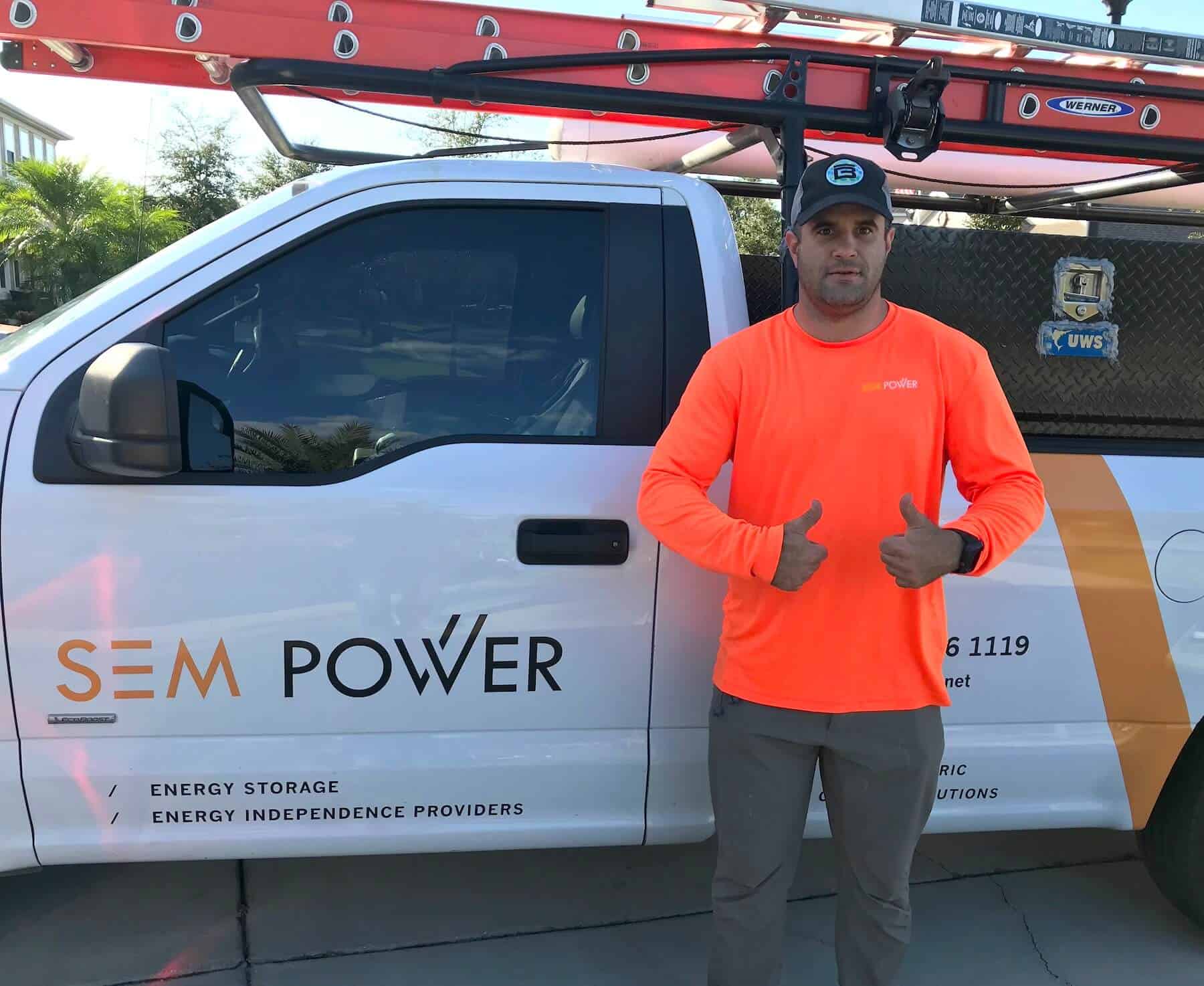 Adrian Hernandez - solar installation technician - SEM Power Solar Company Florida , Solar Panel Home Installation